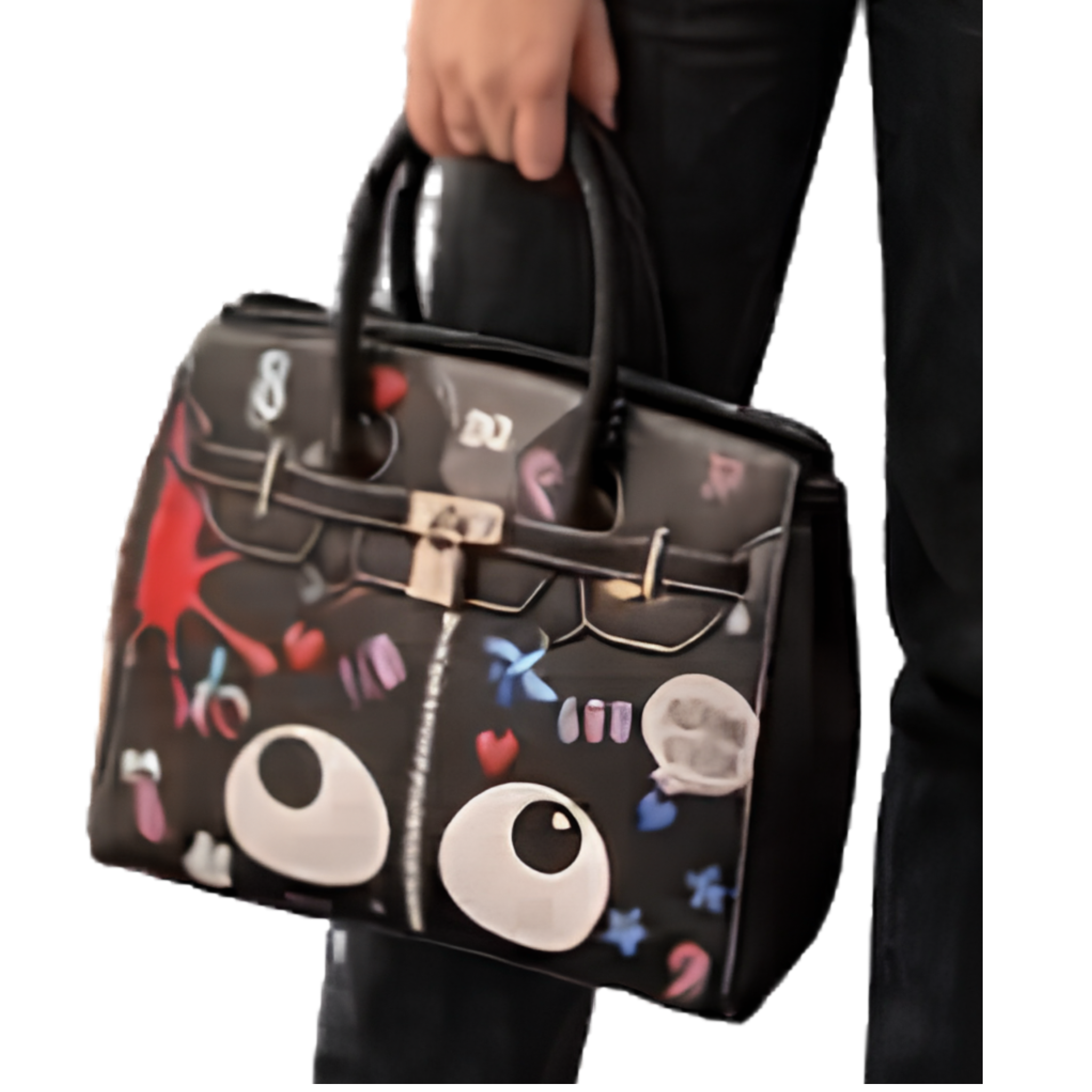 artera estructurada estampado grafiti Birkin Style - Big Eye Theme