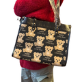 Bolso tote estampado ositos - Negro