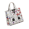 Bolso tote estampado grafiti de ojos - Blanco Big Eye Theme