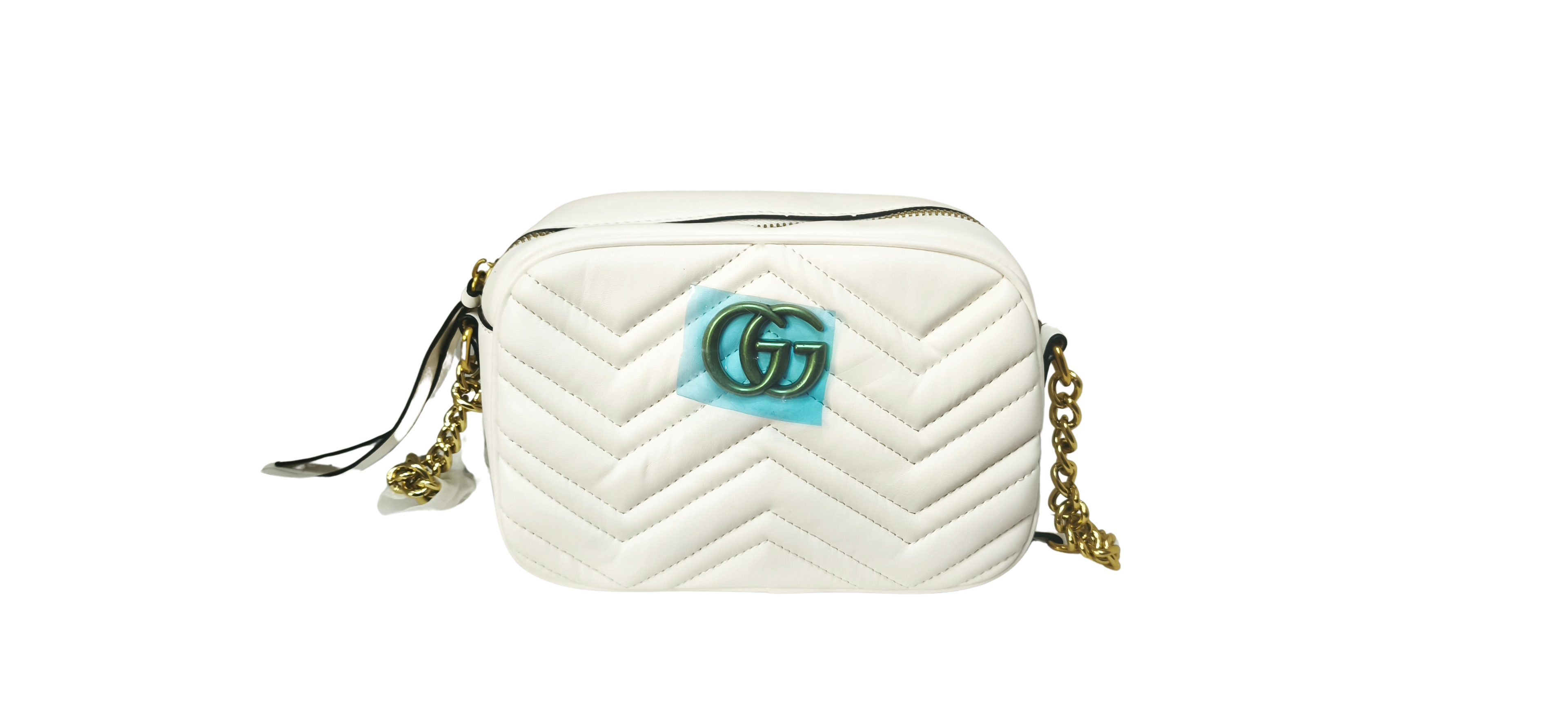 🤍 Cartera Estilo Gucci GG Marmont Camera Bag White