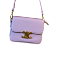 Bolso bandolera con broche dorado - Lila