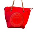 Cartera de nylon con cadena y emblema - Rojo (TB)