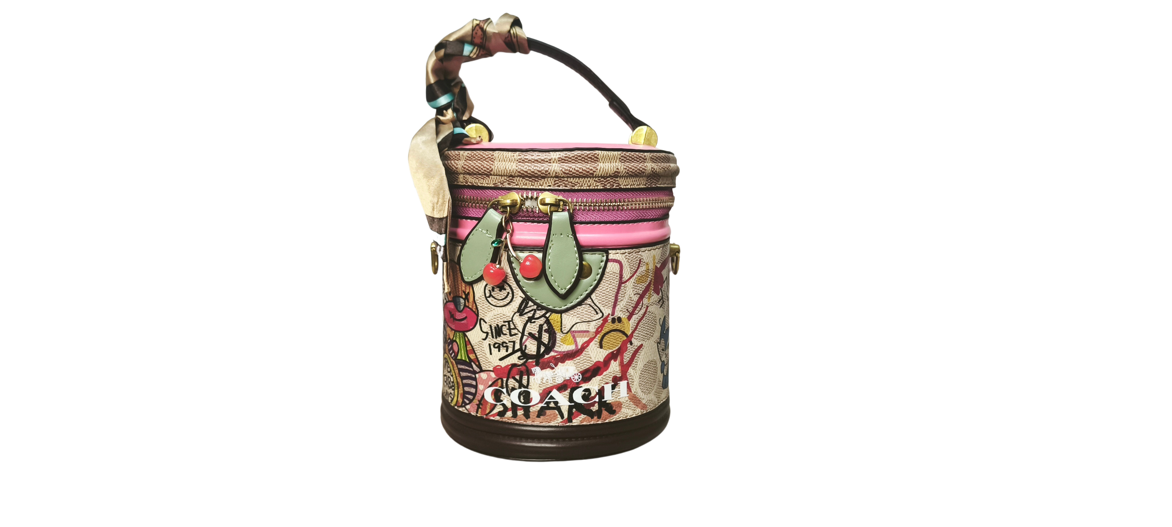🍒 Cartera Bucket Cherry Art — COACH Style Edition