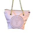 Cartera de nylon con cadena y emblema TB - Rosa