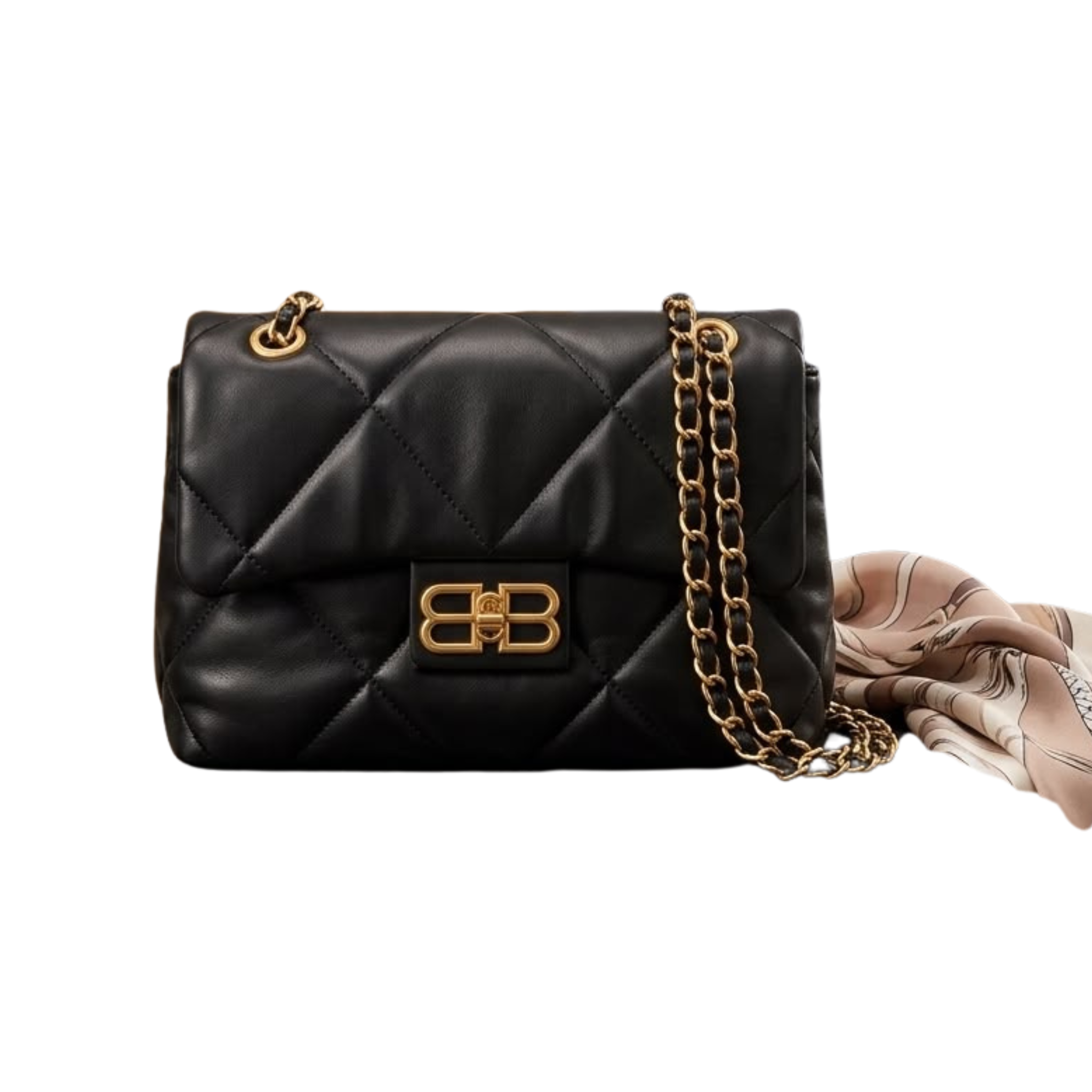 Cartera acolchada con cadena BB