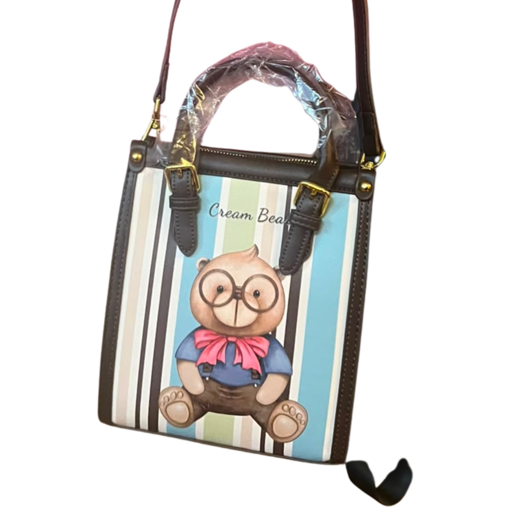 Bolso vertical estampado osito Cream Bear