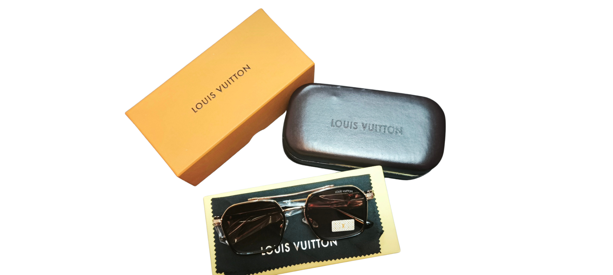 Lentes Square Luxe – Gold Frame Edition
