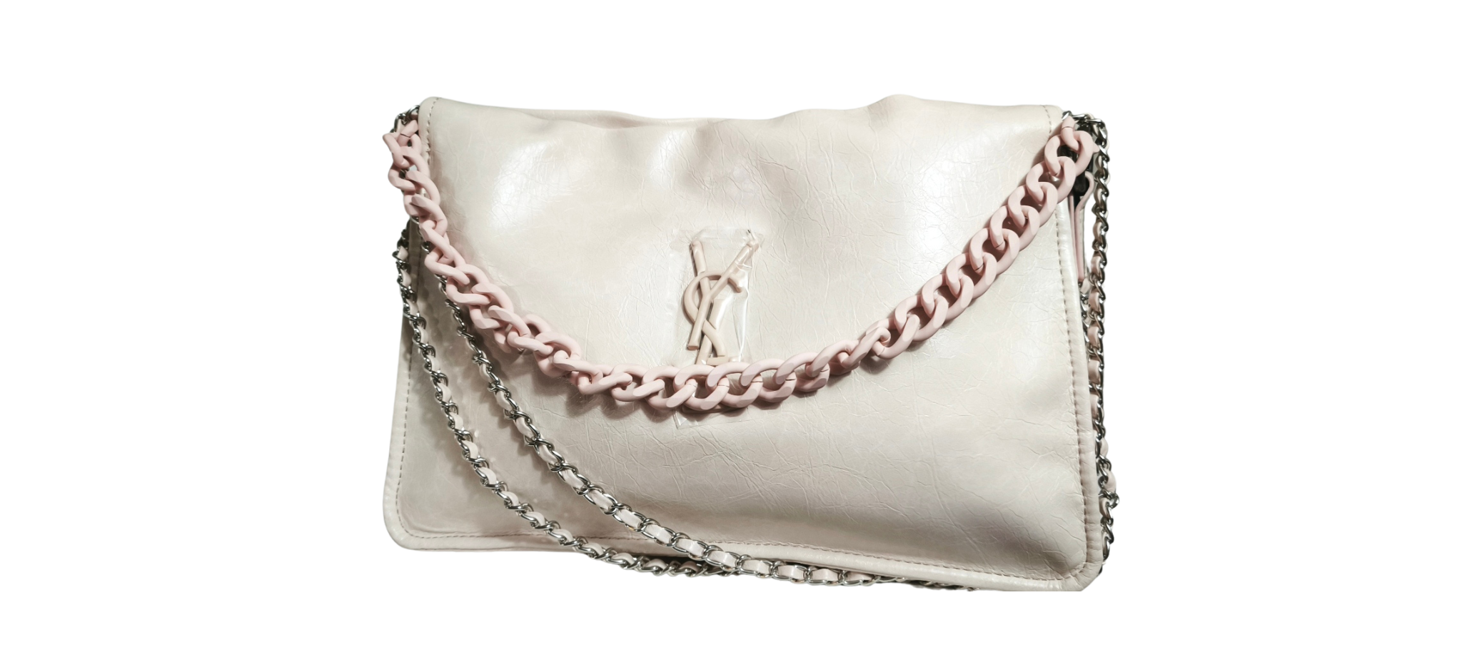 🌸 Bolso Chain Glam – Soft Rose Edition