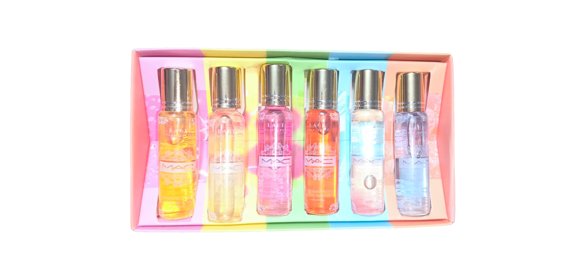 💋 Set de Brillos Labiales MAC Roll On – 6 Tonos Aromáticos y Ultra Brillantes