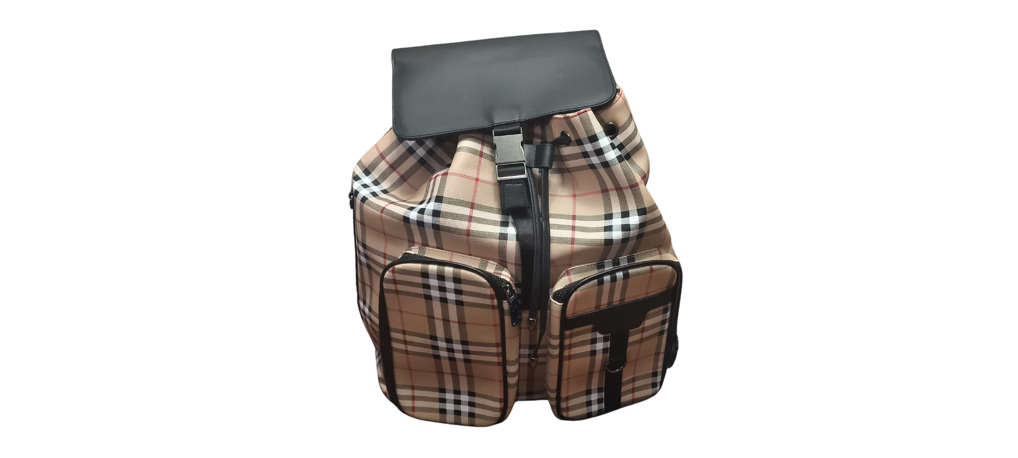 Mochila Checkered Beige – Modelo London Premium | XL