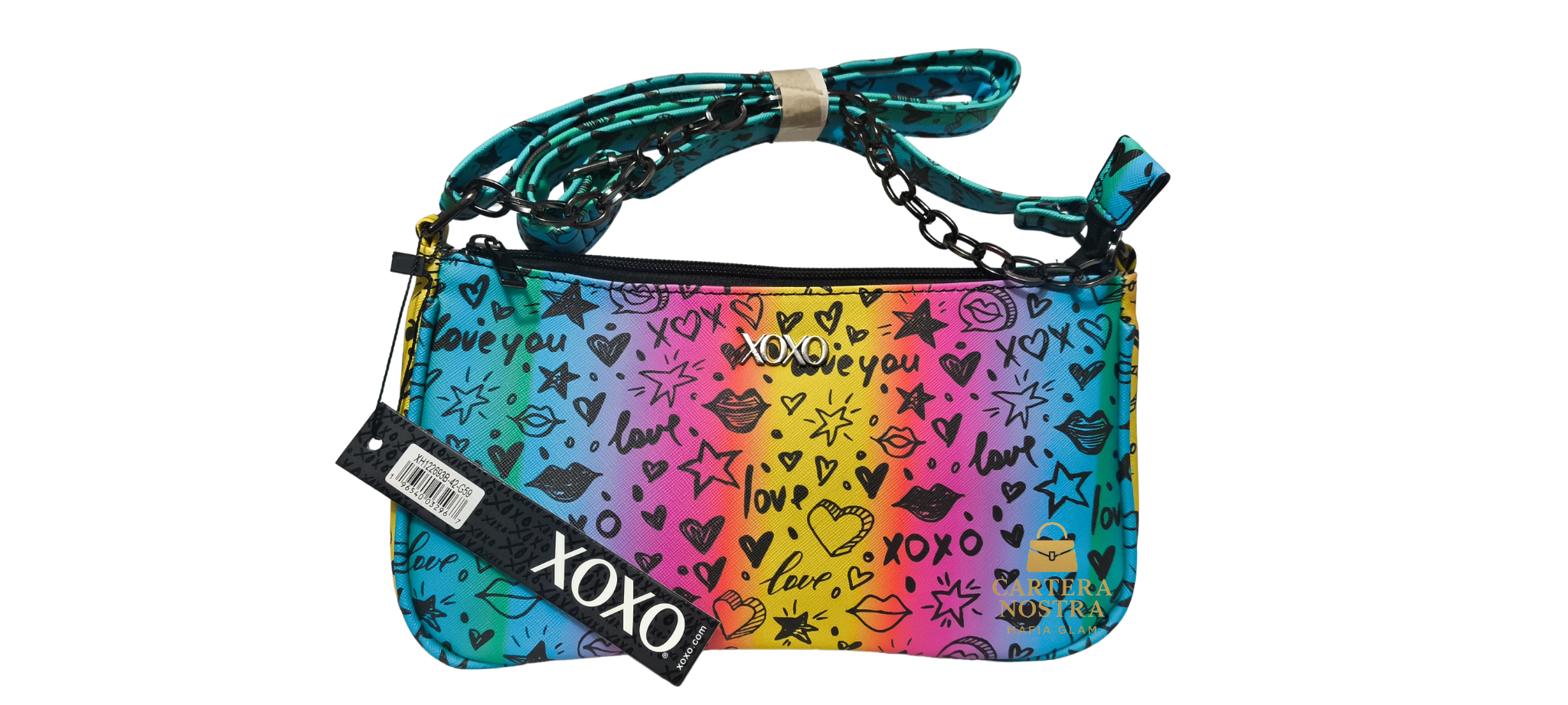 Cartera XOXO Rainbow – Modelo Love Graffiti | Mini Bag