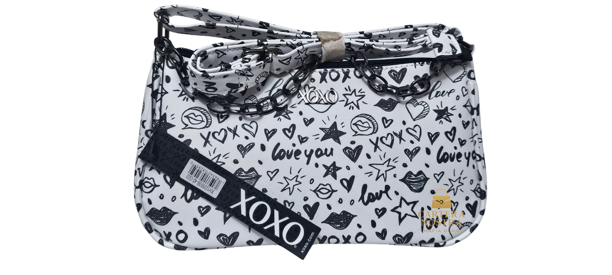 Cartera XOXO Black & White – Modelo Love Graffiti | Mini Bag