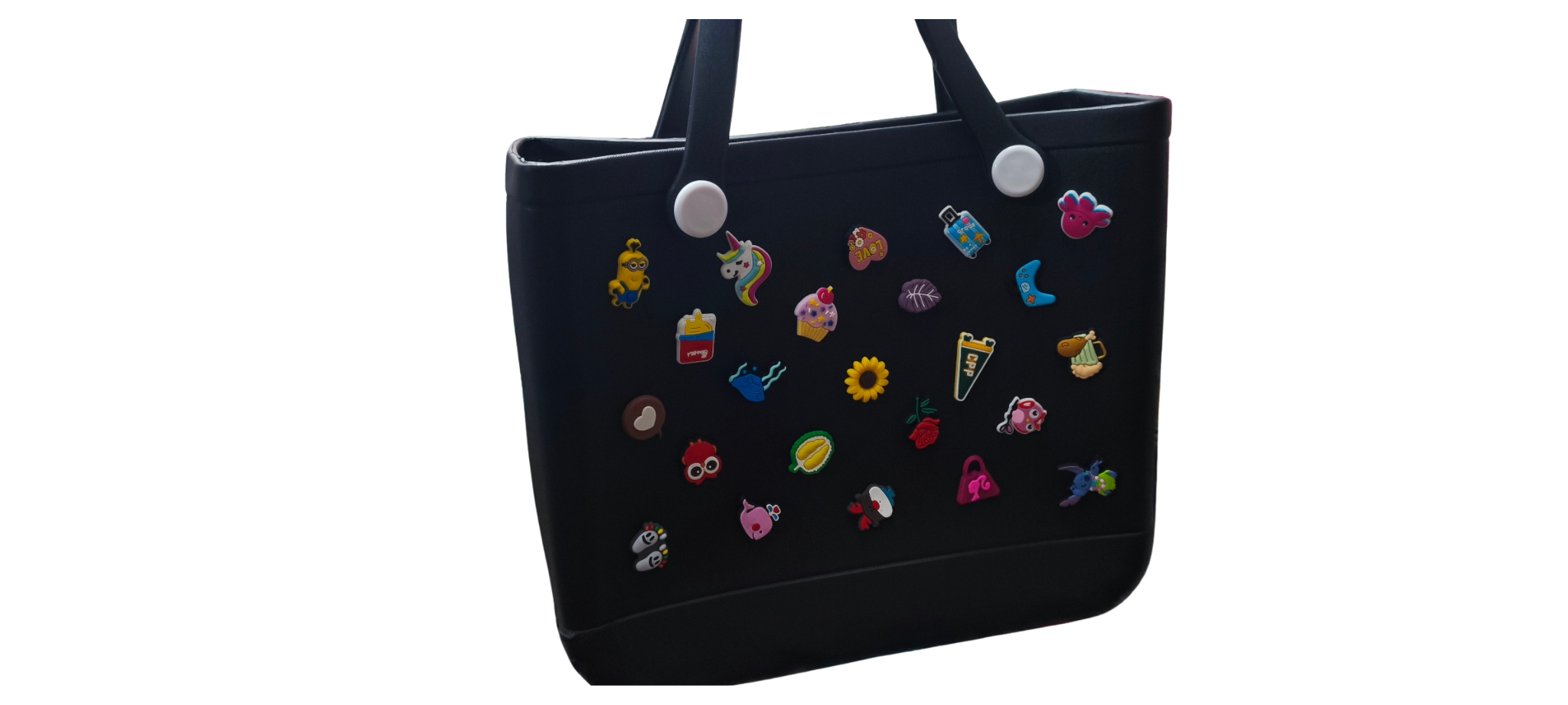 Tote Bag Personalizable con Pins – Modelo Deluxe Full Decorado